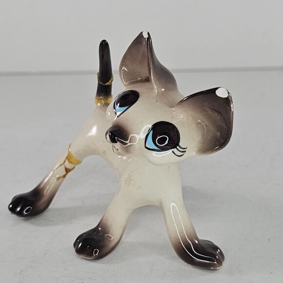 Freeman McFarlin Siamese Cat Kitten Nodder Bobble Head *AS IS REPAIRS FLAW* - Picture 5 of 11